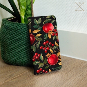Funda tipo cartera con diseño de granada para Google Pixel 7, 9 Pro, 6A, 7A, 8A, iPhone 16, 15 Pro Max, 14, A36, 13, 12, 11, 8, 7, Galaxy S24, S23, S22, S21, S20, A25, A54 cm051