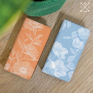 Étui portefeuille botanique pour Google Pixel 7 pro 9 8a 6a Galaxy A16 A52 5g A25 A54 S22 S21 S24 S23 S20 iPhone 16 15 14 A36 13 12 11 8 7 cm041