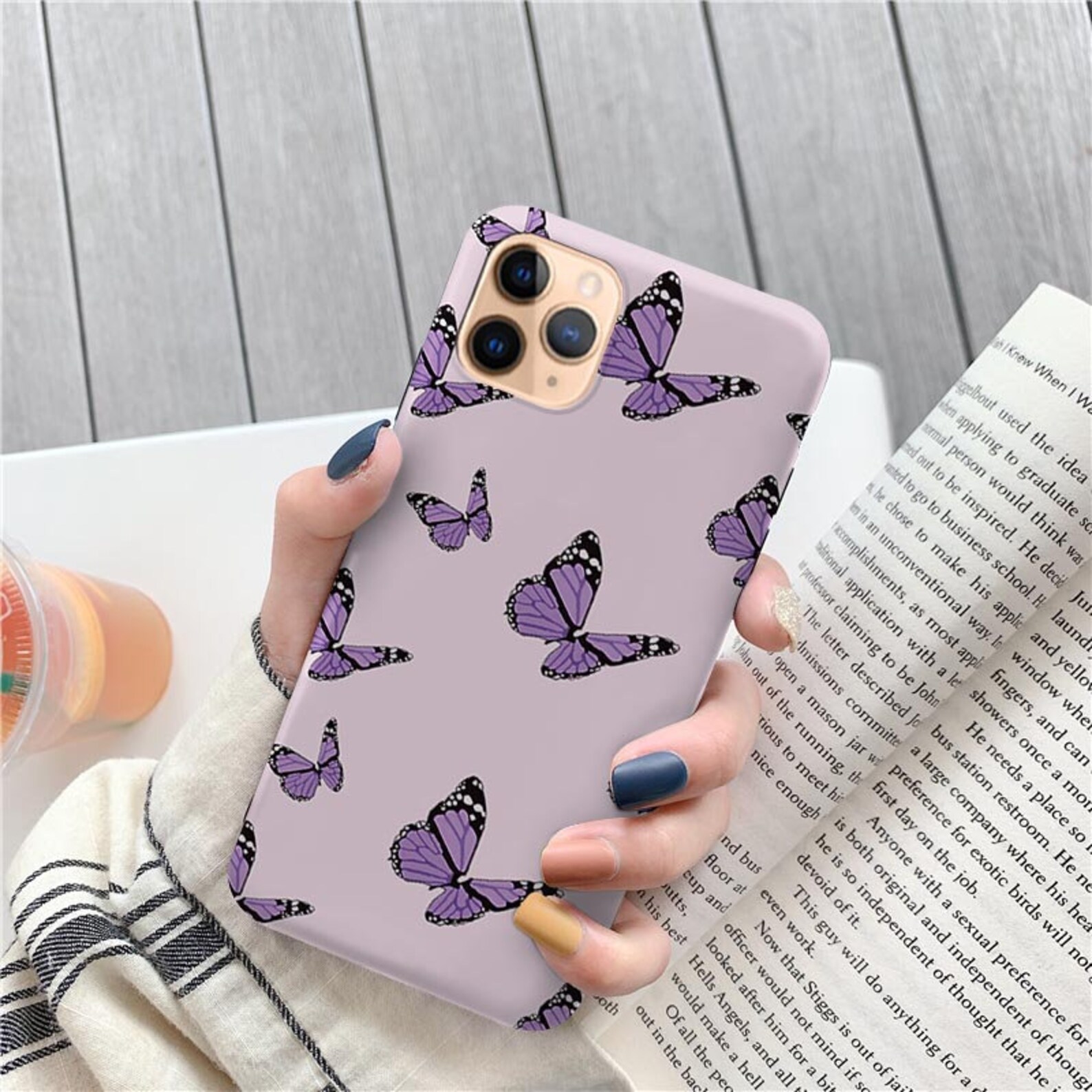 Pink Butterfly Iphone 11 12 Pro Max Case Iphone Xs Max Case Etsy