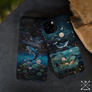 Dark whale case Huawei P30 lite P30 pro Huawei P20 P10 lily pond cover Huawei P Smart 2019 Huawei Honor 8x Huawei Mate 20 x magic moon cm039