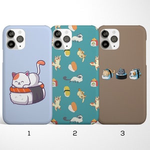 Kawaii Cats Sushi Google pixel 4a 5a 5g case Google pixel 3 4 xl case Google pixel 3a xl case pixel 2 3xl case oneplus 9 8 7 pro case cc017