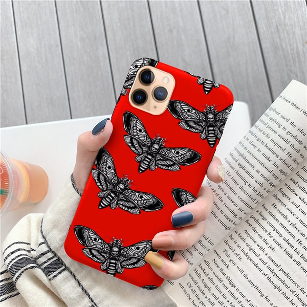 Moth Skull IPhone 14 13 12 11 pro max IPhone xs x max coque IPhone SE 2 coque de téléphone coque Iphone 11 coque iPhone 8+ coque xr coque c156