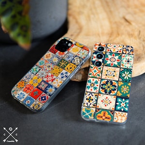 Azulejo tile case Xiaomi Redmi Note 12 Pro 11s 10s 11 10 Poco M6 X6 X5 X4 X3 Nfc Mi 11 Mi 14 13 Mi 12 pro Mi 10t Redmi 12c 10a 10x cm043