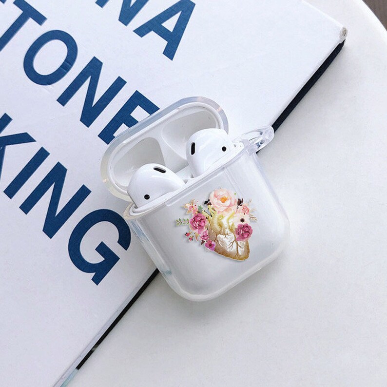Succulent Floral airpods pro cases clear airpod 1 2 pro case airpod case keychain cute airpod clear airpod case cover cases with case cm011