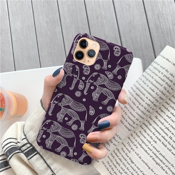 Elefante Mandala iPhone 11 12 pro caso iPhone SE 2 caso iPhone 11 pro max caso iPhone x xs max caso iPhone xr caso iPhone 8+ caso c290