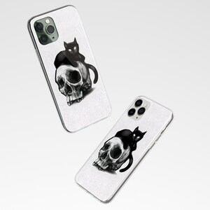 Skull Black Cat iPhone 14 13 12 11 pro max iPhone xs x max case iPhone xr phone case phone case iPhone 11 case iPhone 8 plus case xr c091 image 6