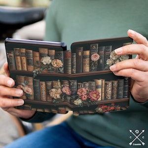 Floral library case Kindle 11 gen 6.8&quot; 6&quot; Kindle Colorsoft 7&quot; Kindle Scribe Oasis 3 2022 Kindle Paperwhite 12 10 gen 2024 All New KPW Kobo