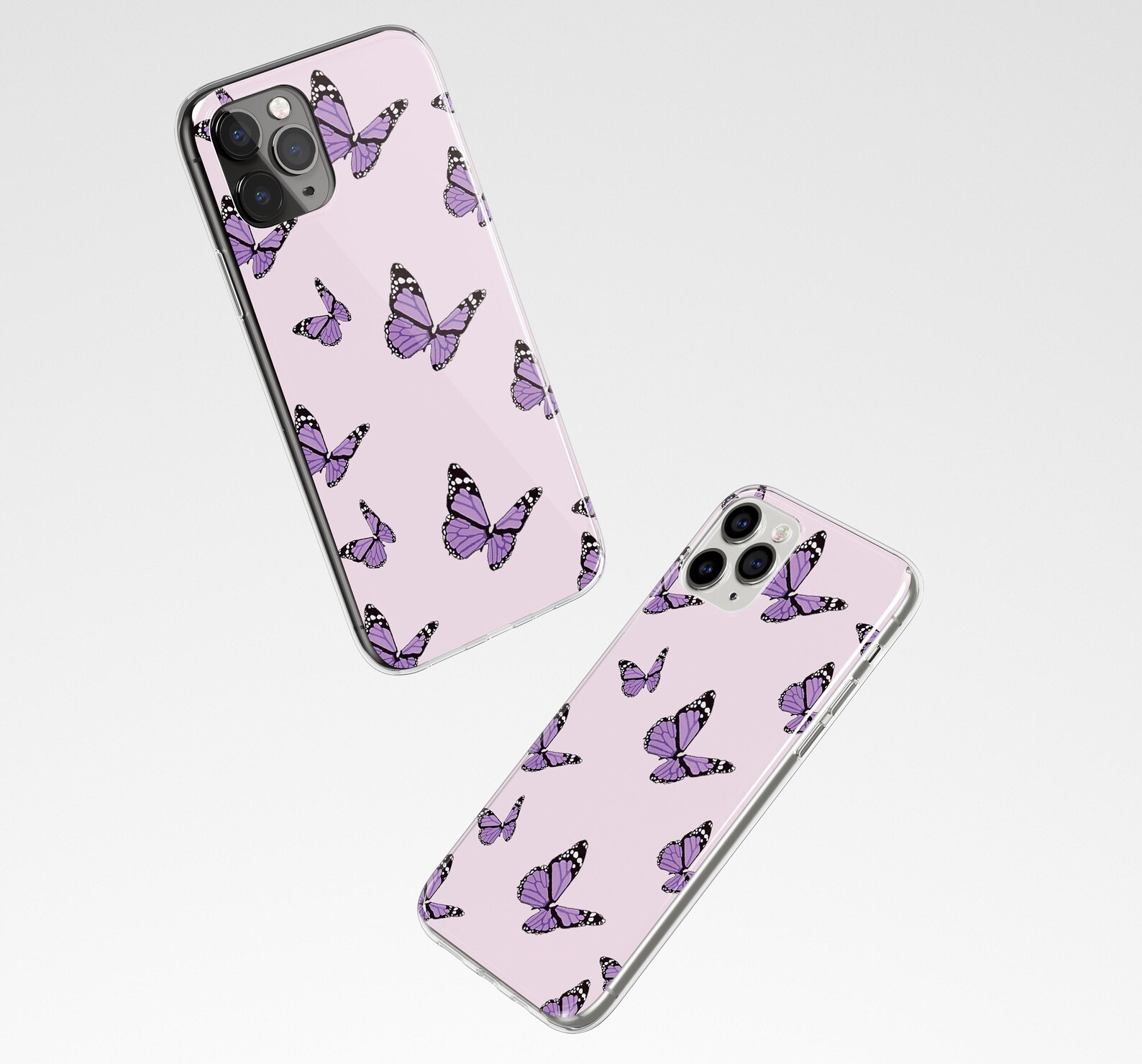 Pink Butterfly Iphone 11 12 Pro Max Case Iphone Xs Max Case Etsy