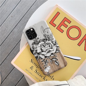 Wood Floral case for Samsung s20 Fe s21 plus case Galaxy s9 S8 Samsung a70 a50 a40 case Galaxy note s10 10 plus case Samsung a20 case c063