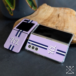 Funda con iniciales personalizadas para Samsung Z Flip 6 5g, Z Flip 7 5 4, Z Fold 6 5g, Z Fold 4 de plástico, Moto Razr Plus, Razr 50 40 50, Pixel 9 Pro Fold cmf-d