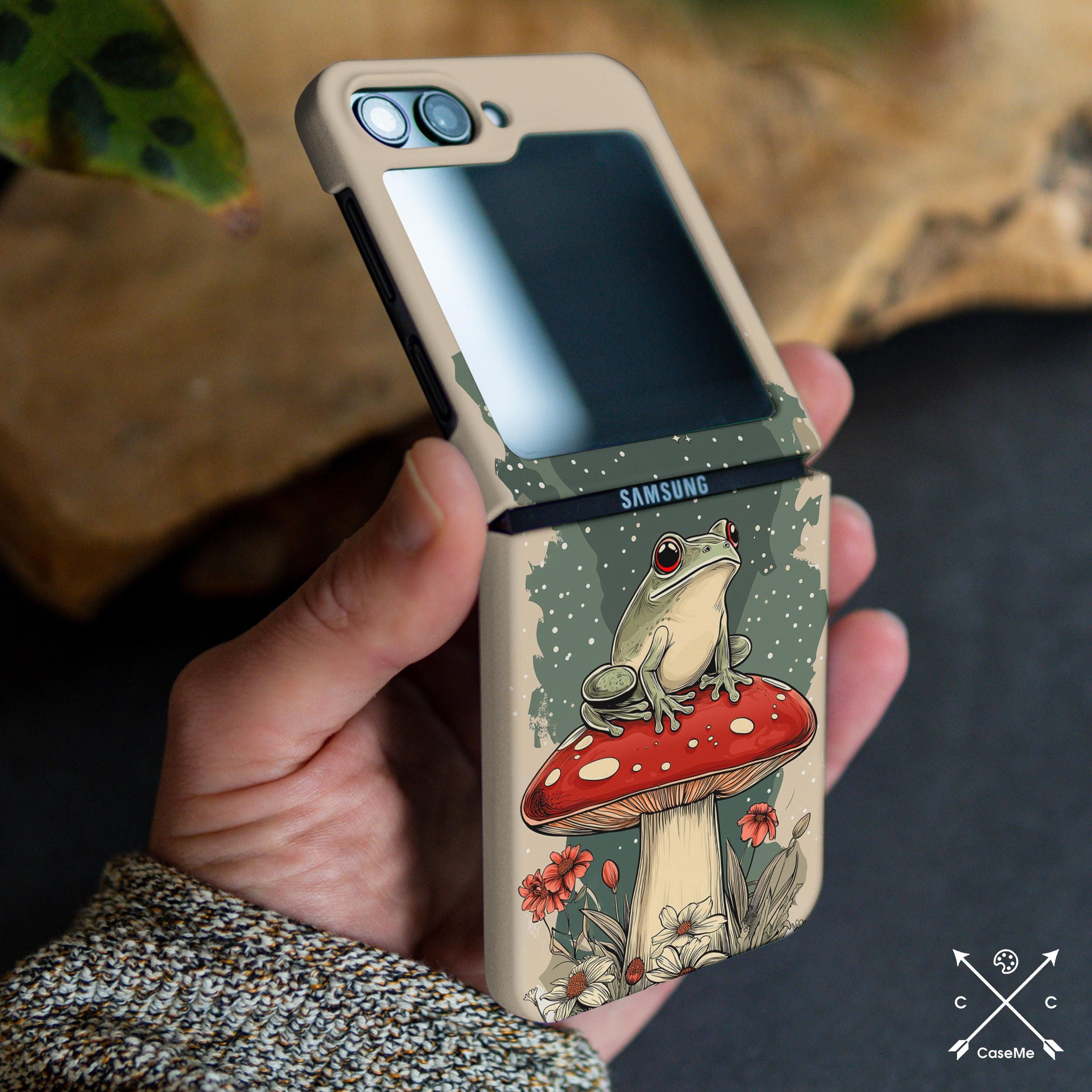 Frog Mushroom Case for Samsung Z Flip 5 Z Flip 6 4 3 5g Moto Razr