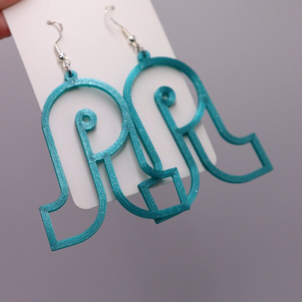 Pretty Lights PL 3D Printed Earrings (Lightweight EDM DJ Festival Jewelry)