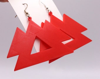 Pendientes impresos en 3D de Wakaan (joyería ligera para festivales de DJ EDM)