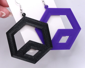 Pendientes impresos en 3D Supertask (joyería ligera para festivales de DJ EDM)