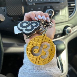 Daily Bread Waffle House Keychain (Lightweight 3D Printed EDM DJ Car Charm)