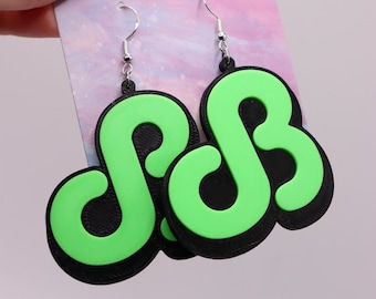 Pendientes impresos en 3D de Daily Bread DB (joyas ligeras personalizables para festivales de EDM)