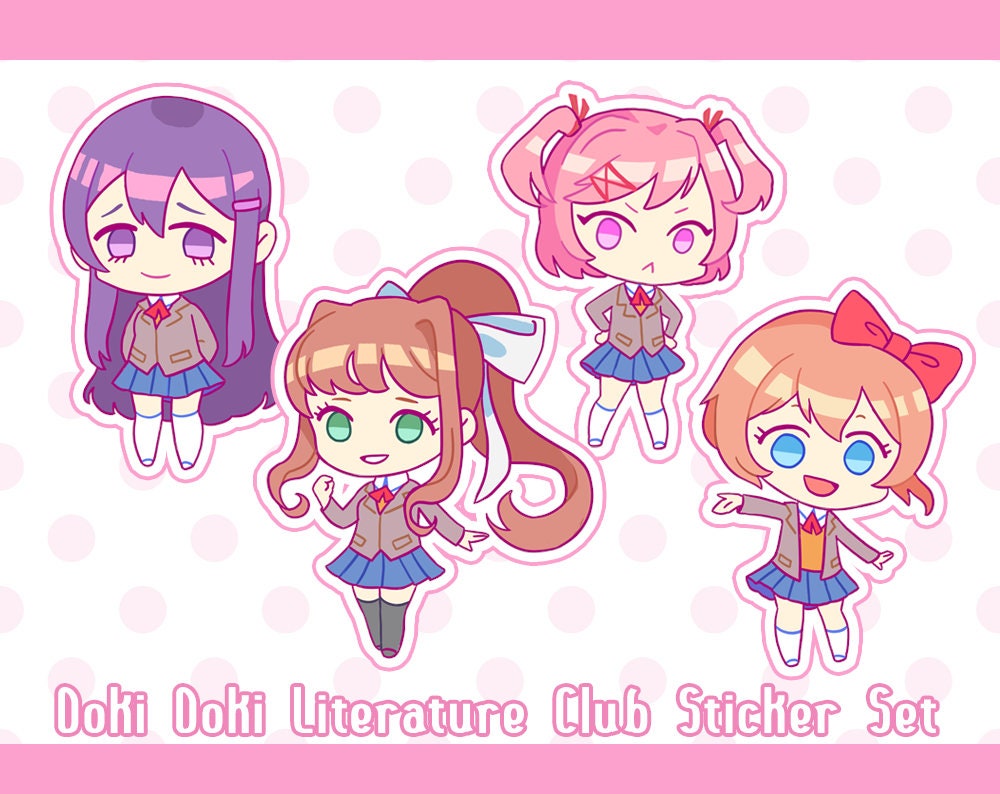 Doki Doki Literature Club Sticker Set | Etsy