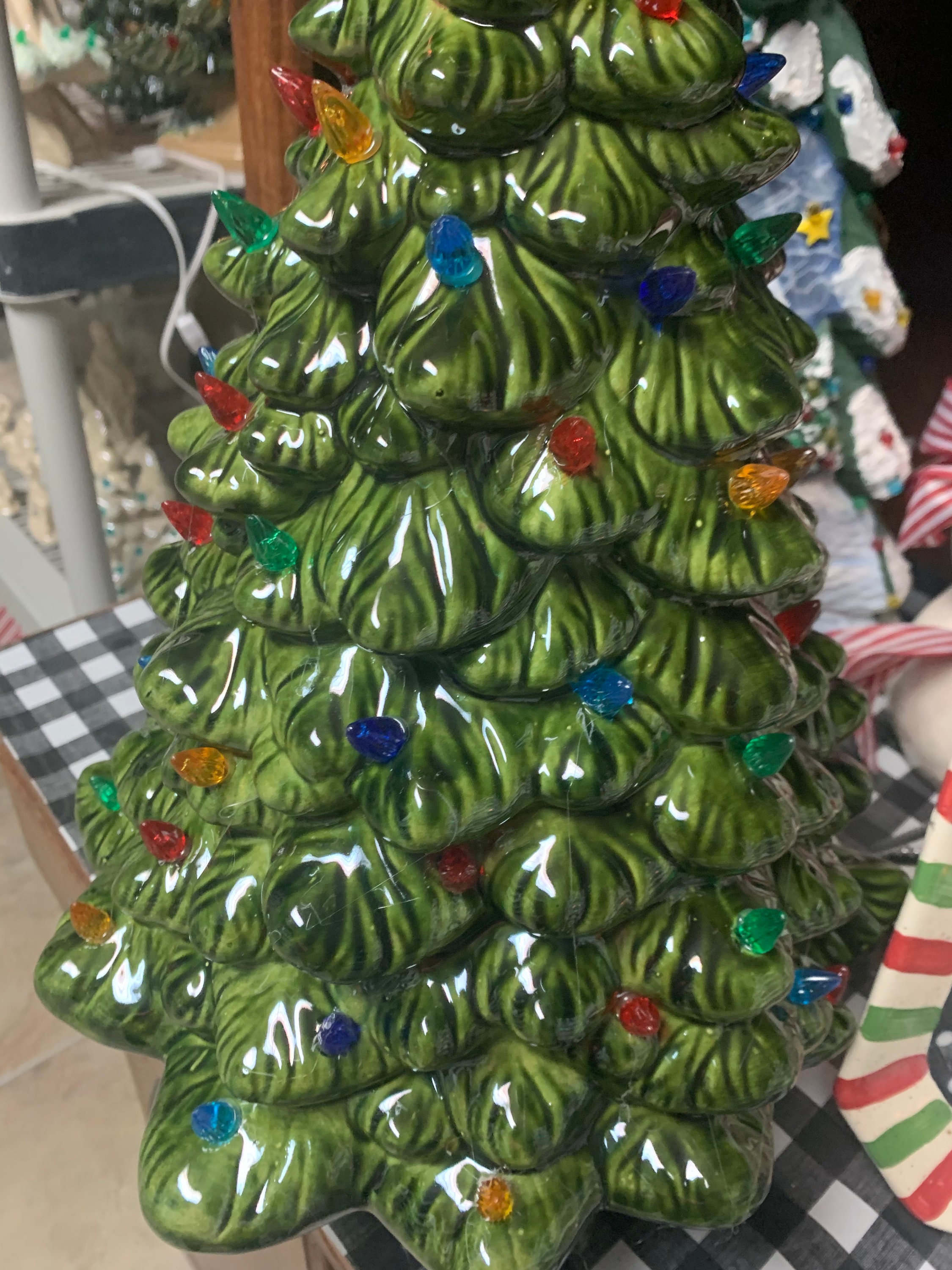 Ceramic Light up Christmas Tree Etsy