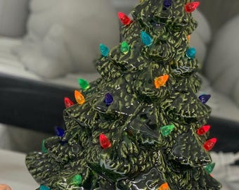 Handcrafted Vintage Medium Ceramic Christmas Tree