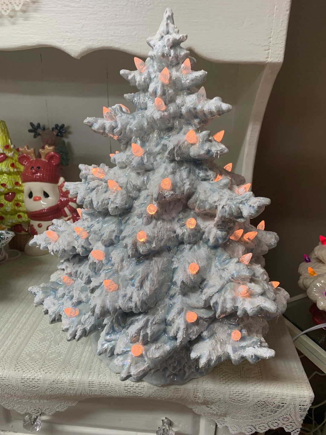 Ceramic Light up Christmas Tree Etsy