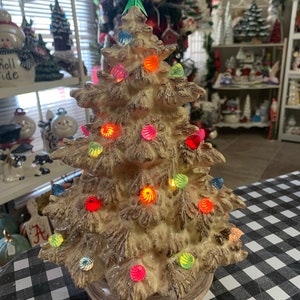 Hand crafted Ceramic Light Up Christmas tree
