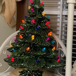 Hand crafted Cermaic Light Up Christmas Tree