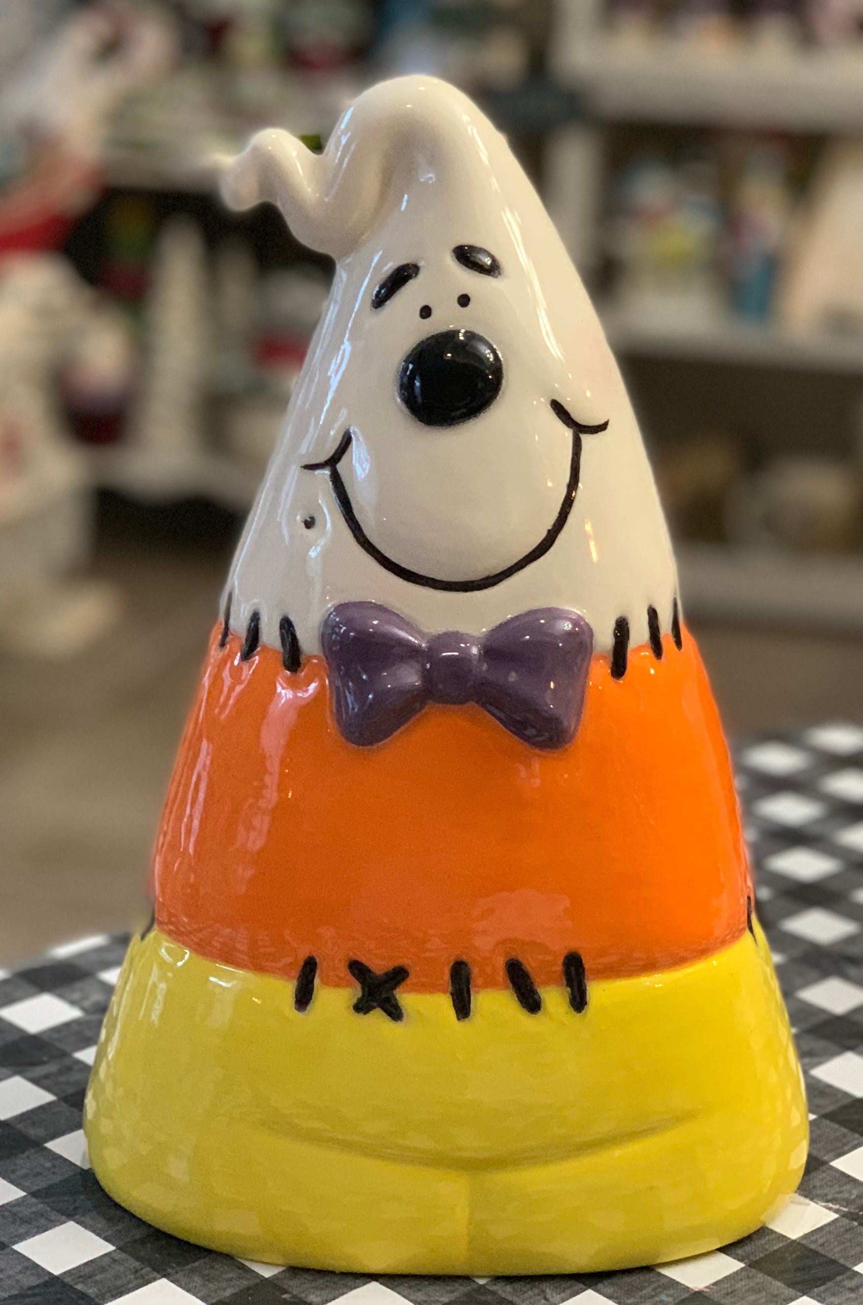 Large Two-faced Ceramic Candy Corn Ghost - Etsy