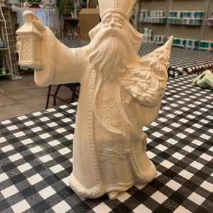 Handcrafted Ceramic  Bisque Santa