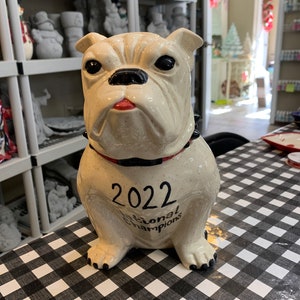 Campeonato Nacional de Georgia Bulldog de Cerámica Hecha a Mano