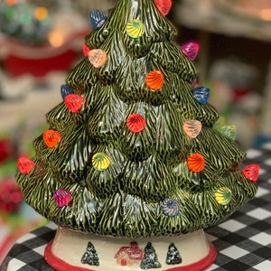 Light Up Ceramic Christmas Tree with scene