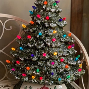 Light up Ceramic Christmas Tree With Scene 