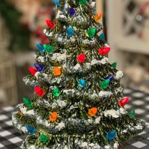 Handcrafted light Up Ceramic Christmas Tree