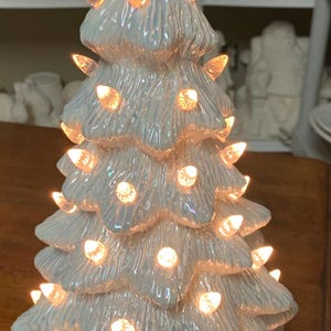 Handcrafted ceramic Light up Christmas Tree