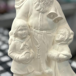 Vintage Ready to paint handcrafted ceramic Santa Claus
