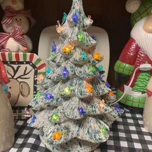 Handcrafted light Up Ceramic Christmas Tree