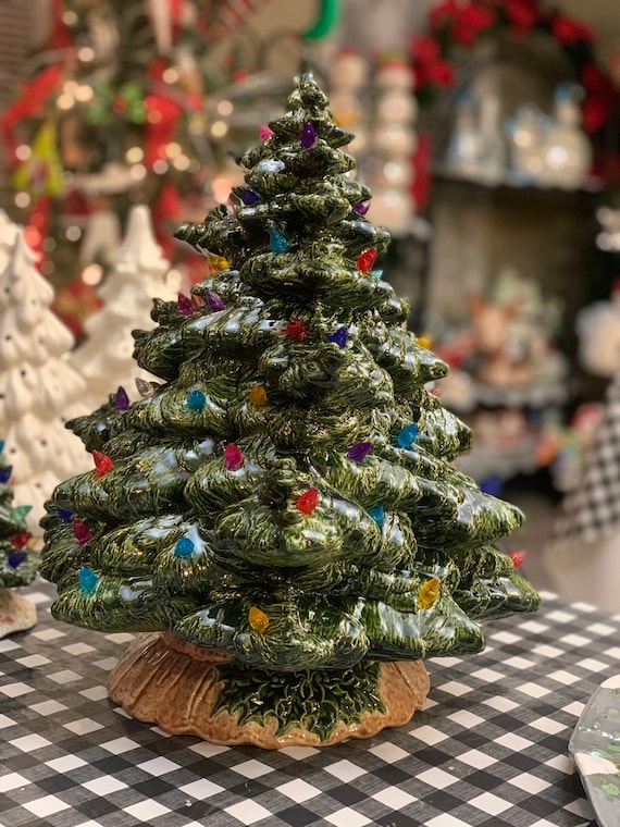 customizing a vintage ceramic christmas tree