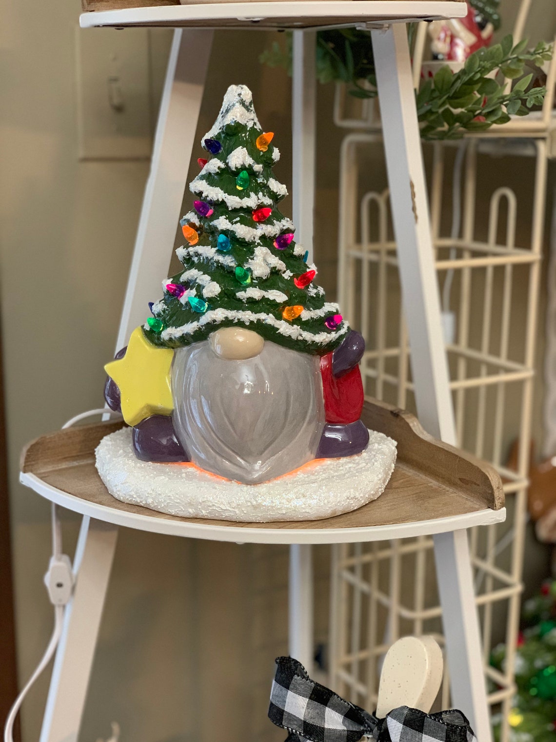 Ceramic Gnome Christmas Tree Etsy