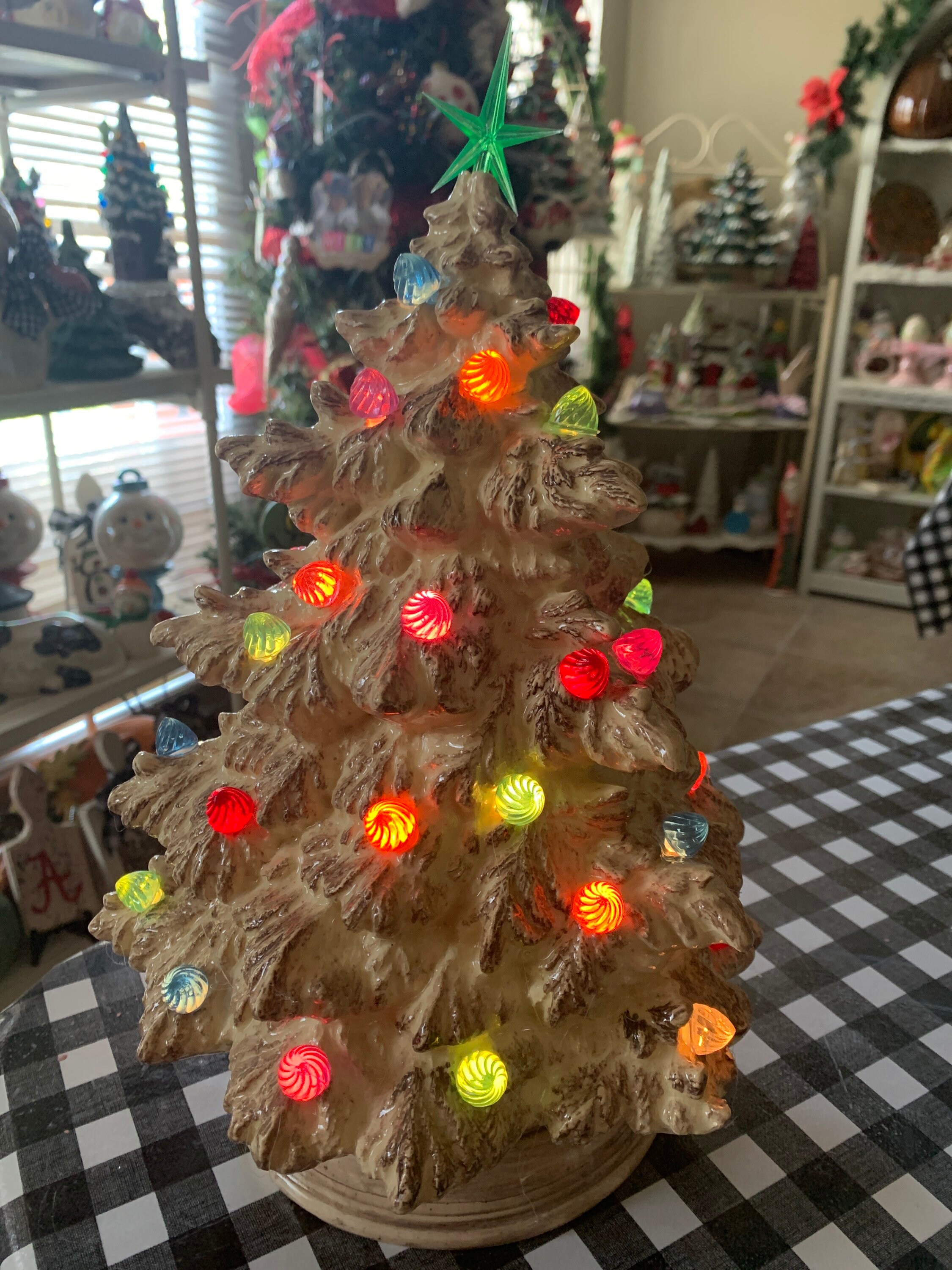 Ceramic Light up Christmas Tree Etsy