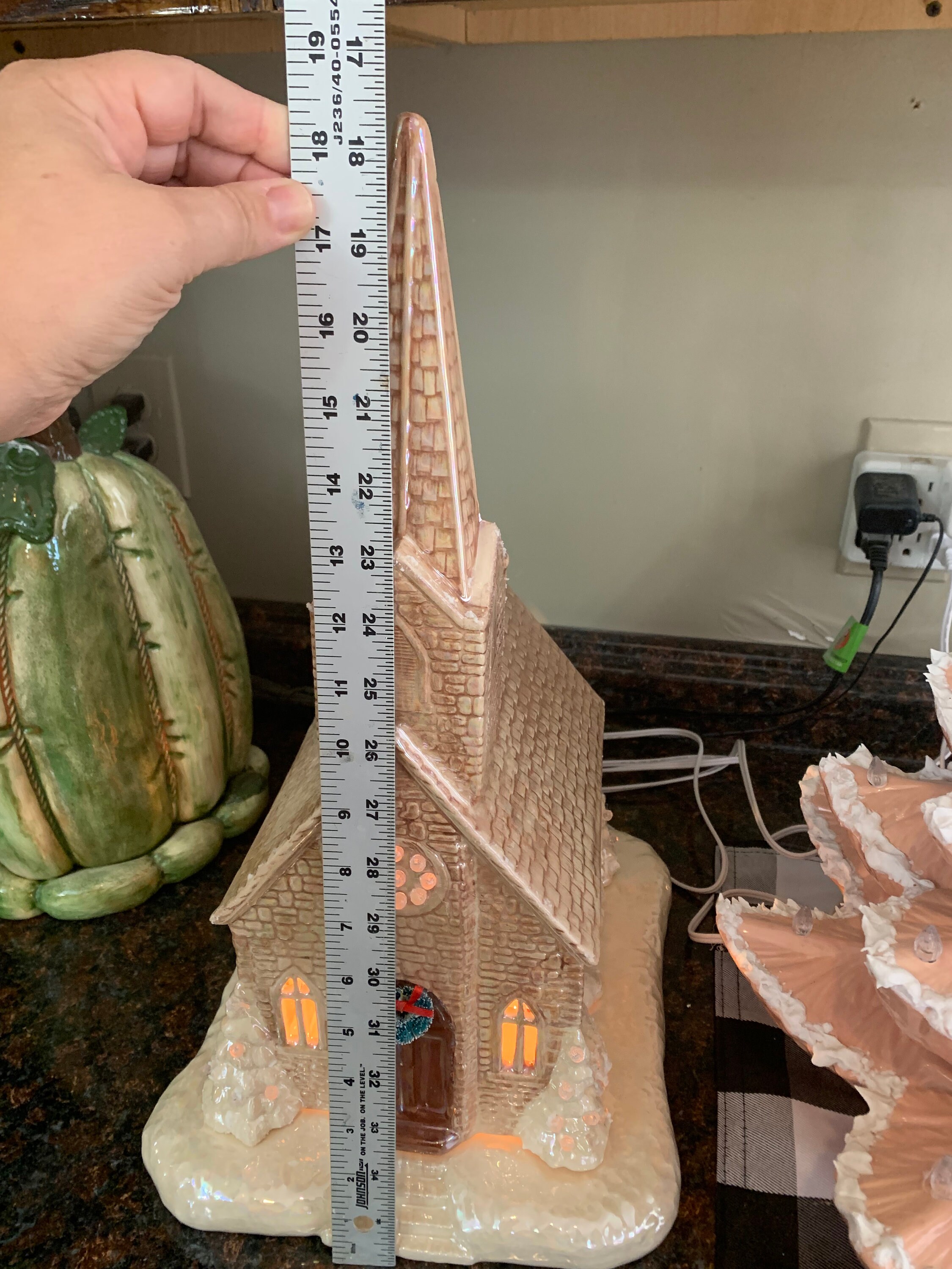 Handcrafted Ceramic Light up Church - Etsy