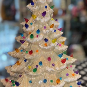 Handcrafted Light Up Ceramic Christmas Tree
