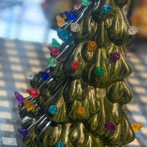 Hand crafted light up Ceramic Christmas Tree