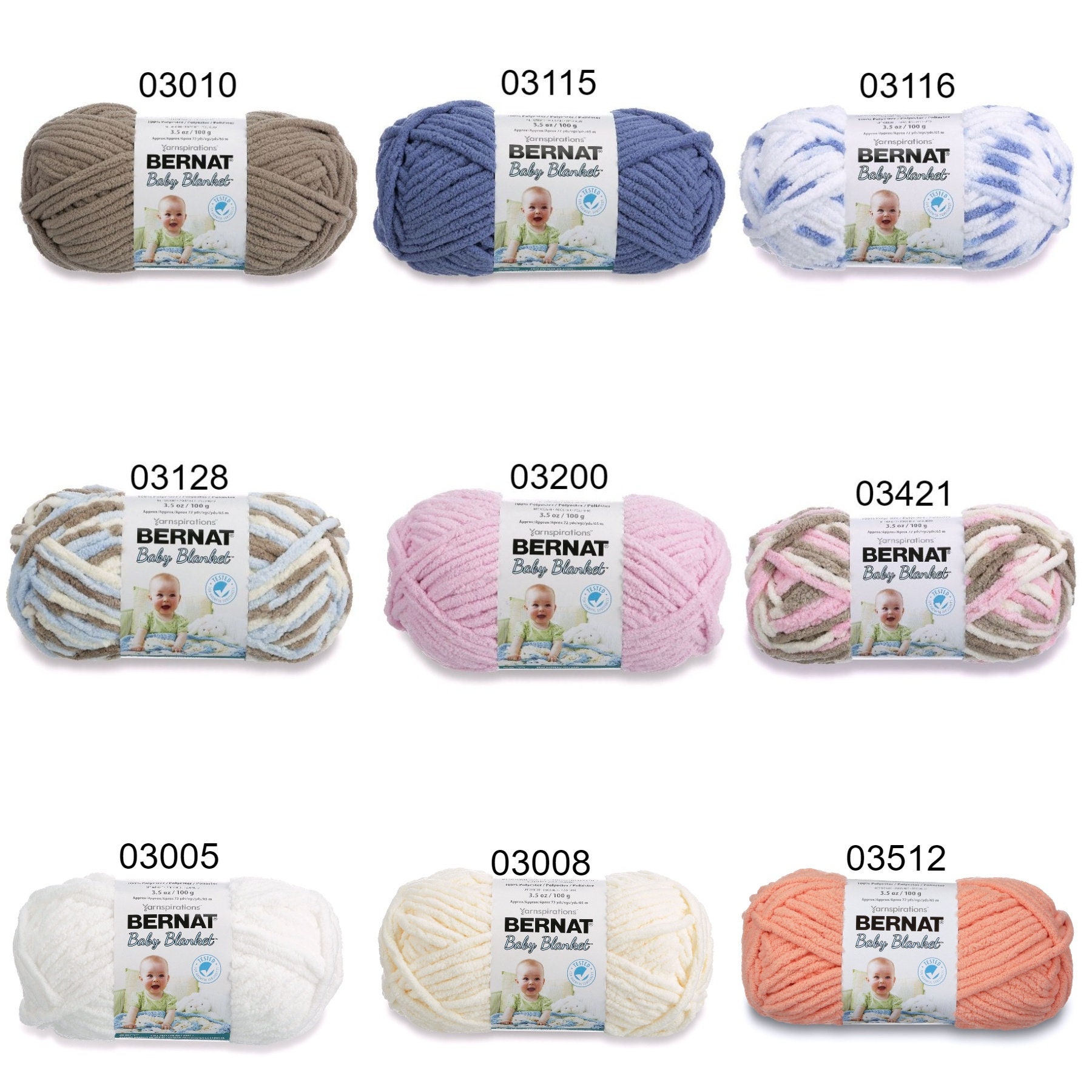 Bernat Baby Blanket 100g soft chenille yarn chunky yarn soft Etsy