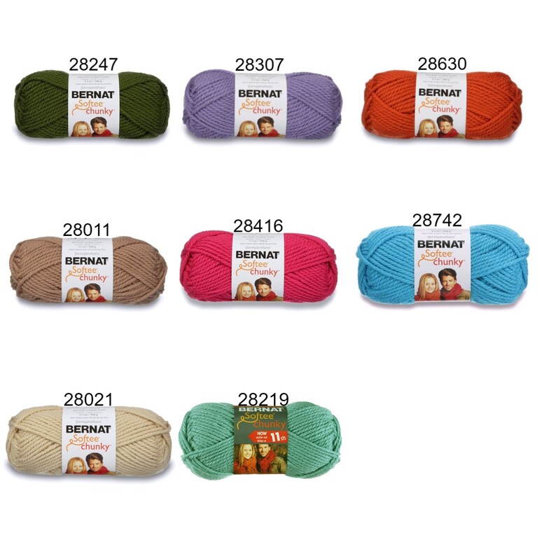 Bernat SOFTEE CHUNKY Knitting Bulky Yarn Super Chunky Knits Etsy UK