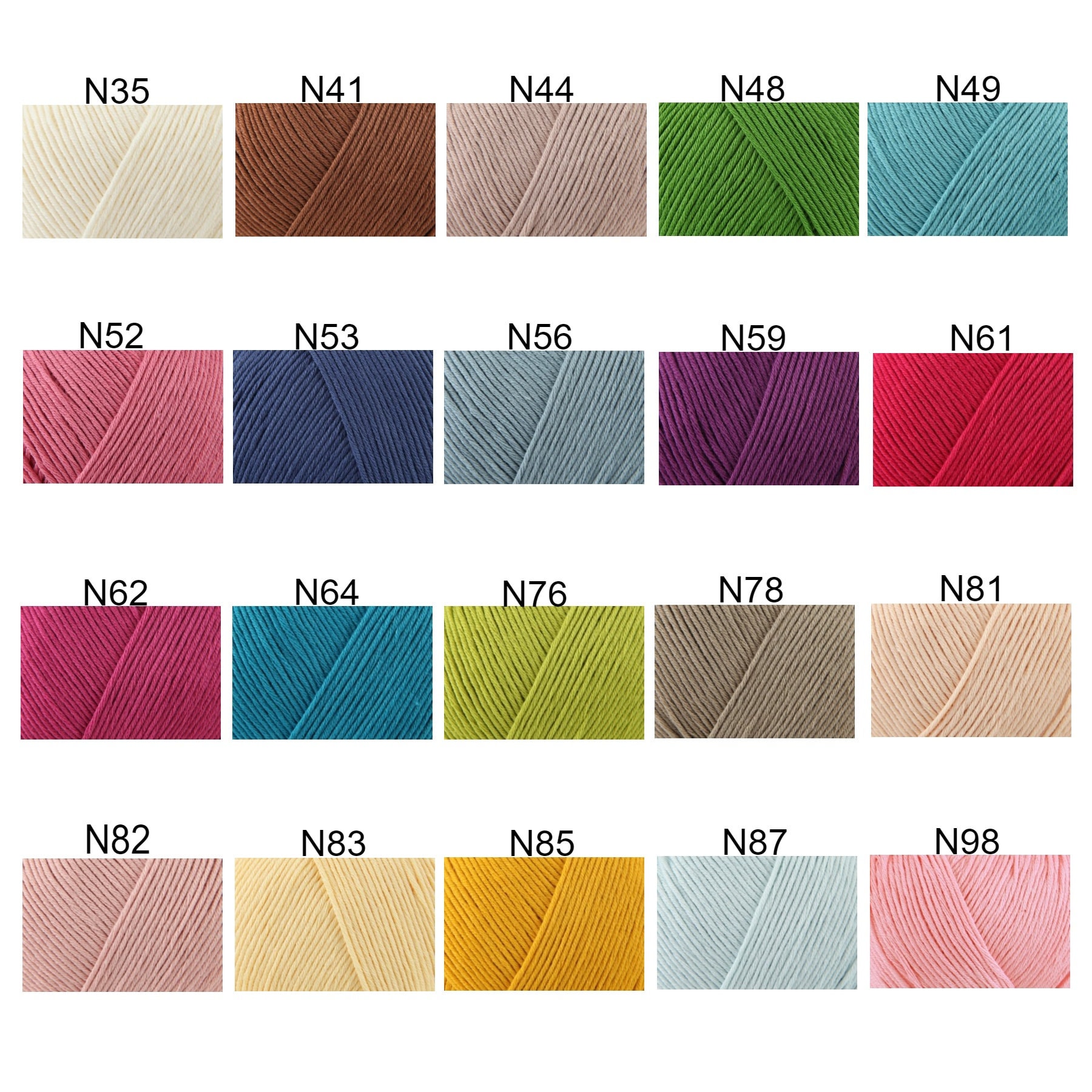 DMC Natura Just Cotton 50gr 155mt 4ply Size 1 Super Fine Etsy