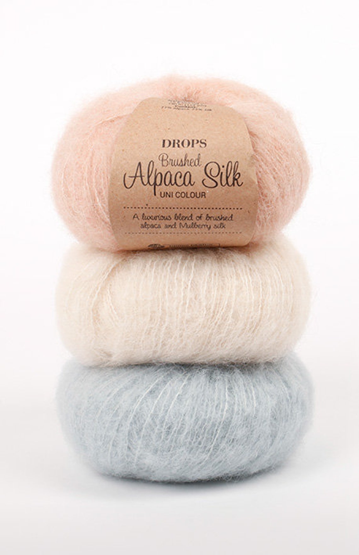 Drops Brushed Alpaca Silk 25gr 140mt alpaca silk yarn mohair Etsy