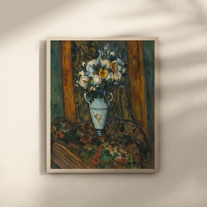 Vase of Flowers by Paul Cezanne 1900/1903 oil on canvas printable vintage art