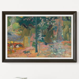 The Bathers by Paul Gauguin 1897 oil on canvas printable vintage art