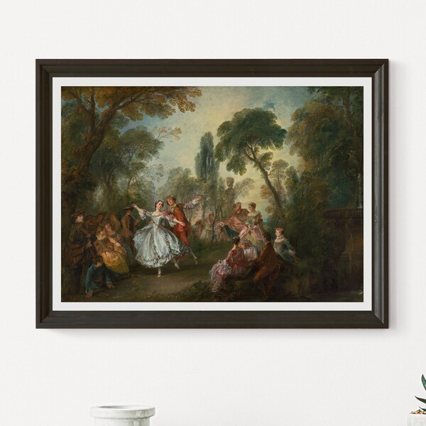 La Camargo Dancing par Nicolas Lancret v. 1730 huile sur toile peintures classiques dans une variété de tailles.