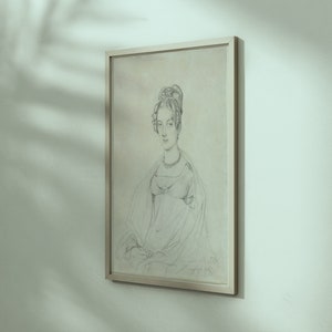 Mrs. Edward Dodwell by Jean Auguste Dominique Ingres c. 1816/1817 graphite on wove paper classic painting printable art.
