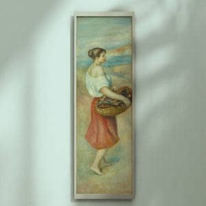 Dziewczyna z koszem ryb Auguste Renoir ok. 1889 olej na płótnie do druku sztuka vintage